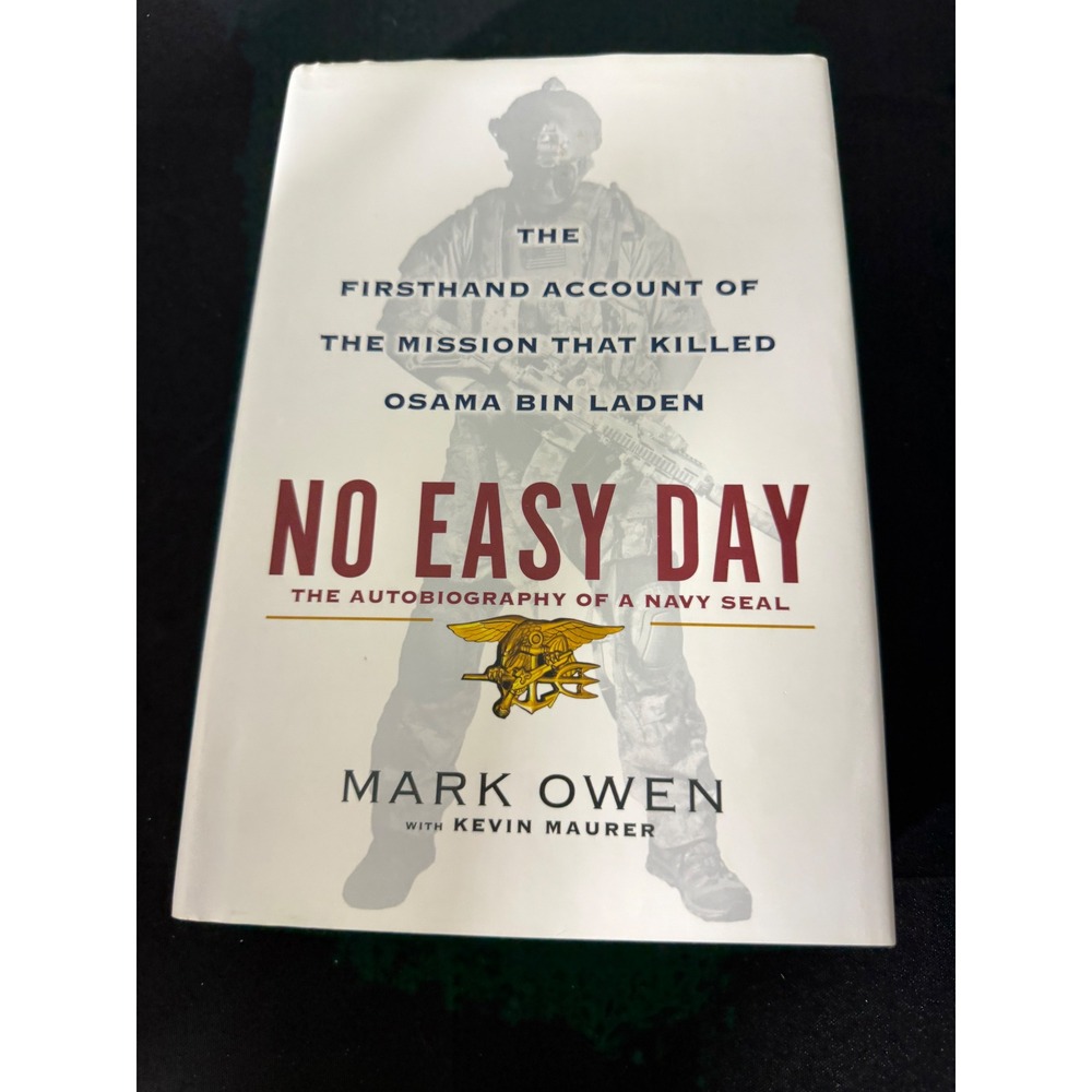 Dutton No Easy Day Hardcover White Excellent Navy SEAL Autobiography Mark Owen